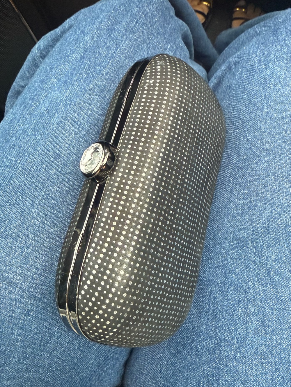 Black Studded Clutch Wallet Purse
